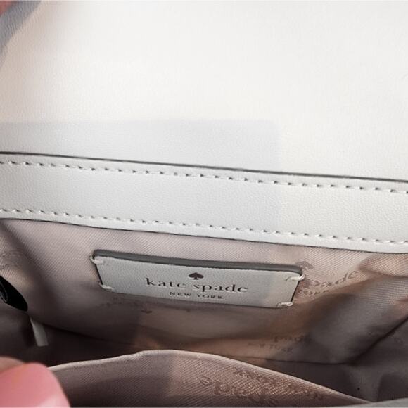 Kate Spade New Silver Crossbody Bag Lunar Light  Micro Purse Concerts Bag - Picture 8 of 13